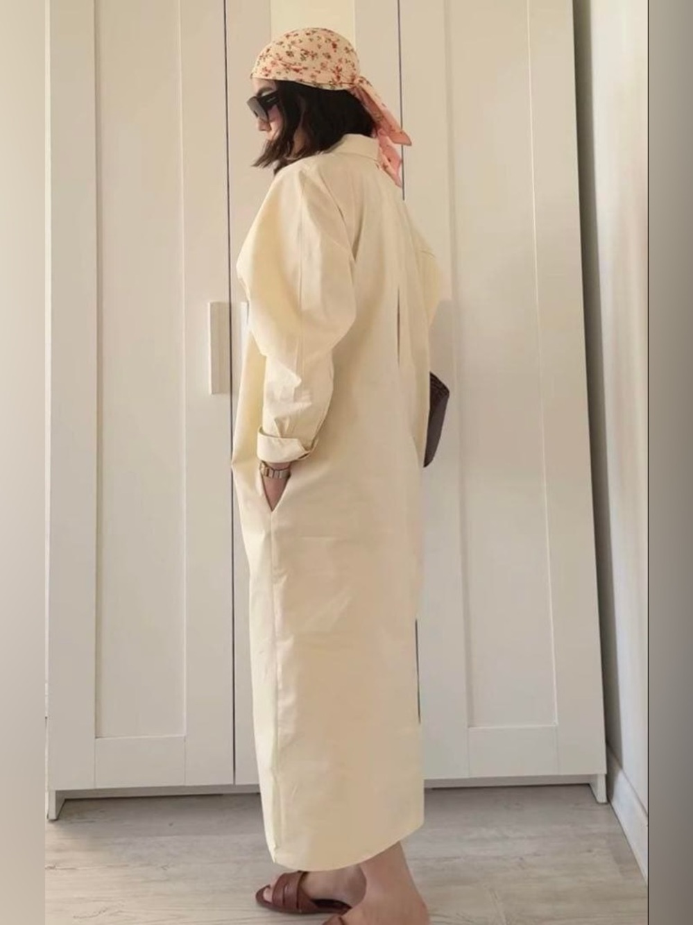 ZARA ~ ZW COLLECTION poplin shirt dress - Picture 16 of 17
